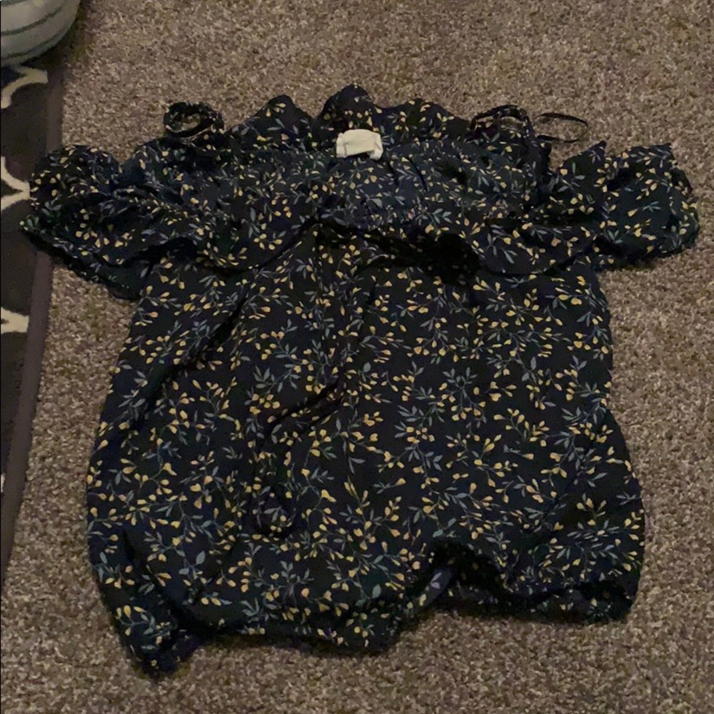 Floral off the shoulder crop top